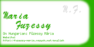 maria fuzessy business card